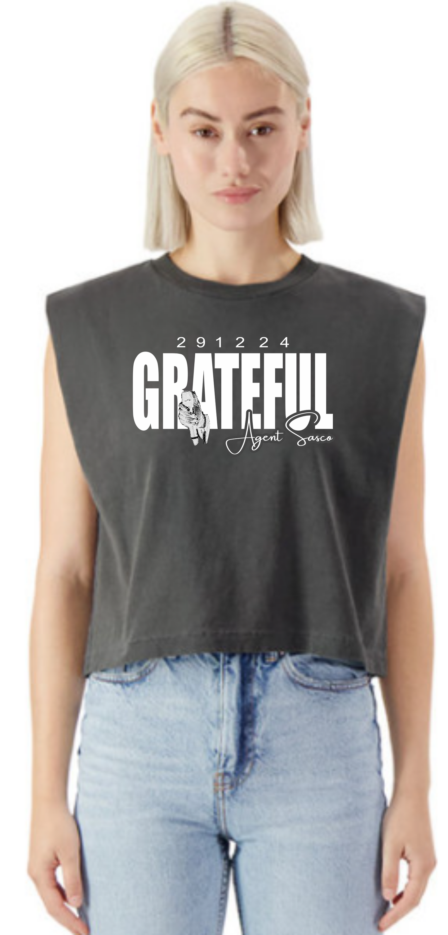 "GRATEFUL" Vintage Cropped Limited Edition Concert Tee